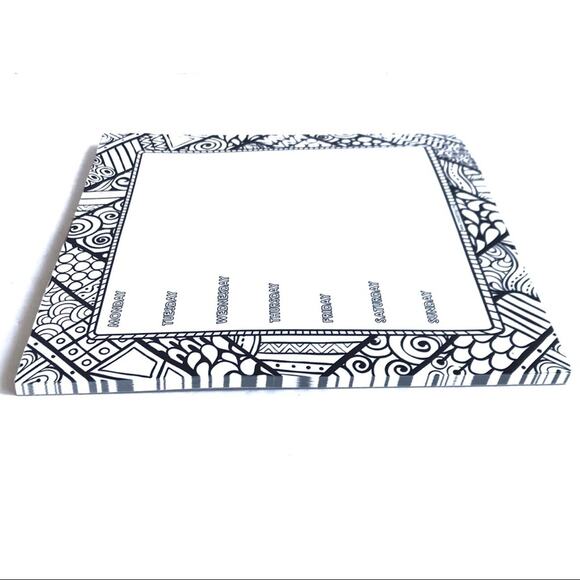 Weekly Calendar Square Paper Pad Black White Print - Picture 7 of 8